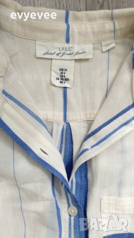 H&M Дамска риза бяло и синьо райе, снимка 4 - Ризи - 33809631