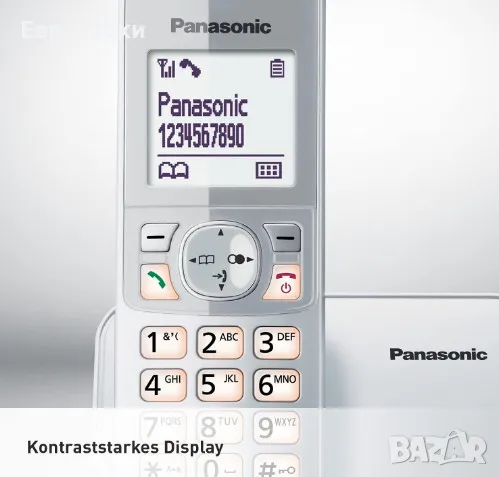 Безжичен телефон Panasonic Dual-Micro/Nano KX-TG6851GS, снимка 4 - Стационарни телефони и факсове - 47369794