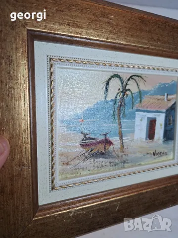 картина морски пейзаж маслени бои върху фазер   16/3 , снимка 3 - Картини - 48977401