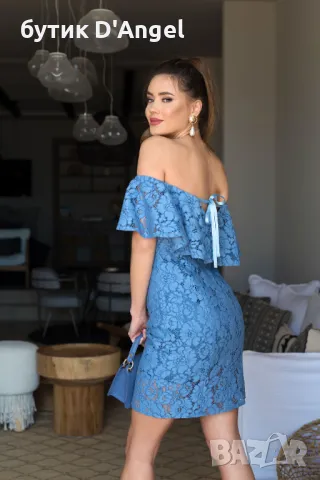 Рокля MERAVIGLIA BLU, снимка 3 - Рокли - 50313733