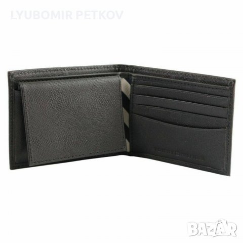 Tommy Hilfiger Мъжки Кожен Черен Портмоне Портфейл Подаръчна Кутия, снимка 5 - Портфейли, портмонета - 38385731