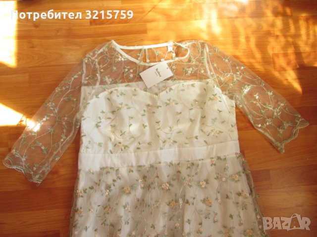 Нова официална рокля макси мода XXL,дантела с бродерия, снимка 4 - Рокли - 35558700