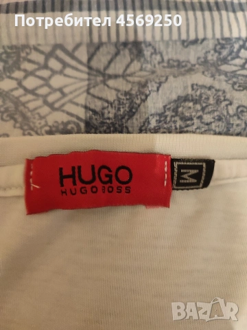 HUGO BOSS Оригинална мъжка тениска (Размер М) – Като НОВА!, снимка 3 - Тениски - 54344829