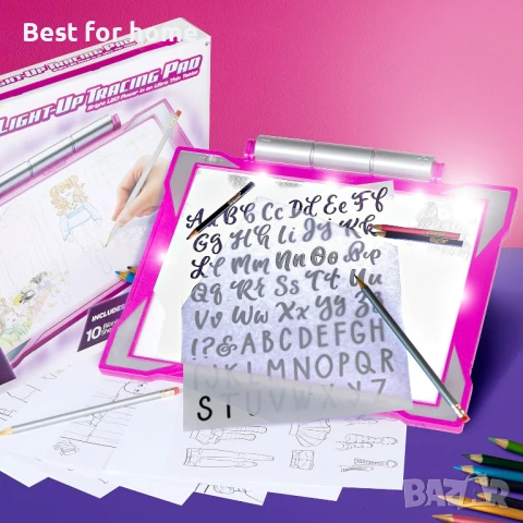 Crayola - Комплект светеща подложка за рисуване с моливи и листове, снимка 7 - Рисуване и оцветяване - 50502595