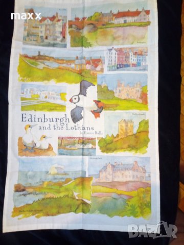 Покривка принт Edinburgh & The Lothians by Emma Ball, снимка 1 - Декорация за дома - 40833039