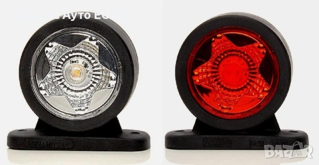 1бр. ЛЕД LED къси рогчета габарити с 2 SMD диода 12-24V, ПОЛША