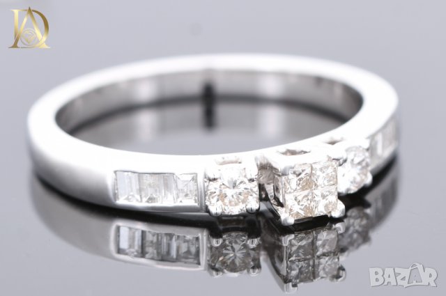 Нов Сет от Два Златни Пръстена с 0.55кт Естествени Нетретирани Диаманти, снимка 5 - Пръстени - 42864172