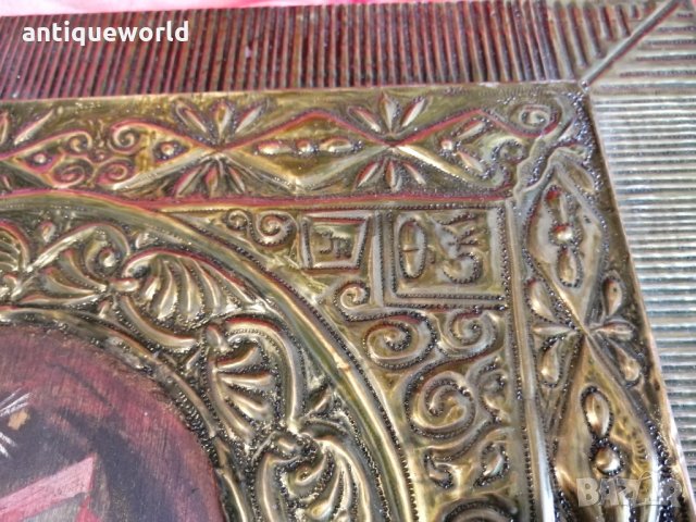 Уникална Голяма Рисувана ИКОНА Девата и Младенеца, снимка 7 - Антикварни и старинни предмети - 29099428