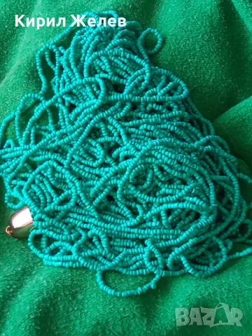 РАЗКОШНА ТЮРКОАЗЕНА МЪНИСТЕНА ОГЪРЛИЦА РЪЧНА ИЗРАБОТКА РЕТРО АРТ СТИЛ БИЖУ 47275, снимка 5 - Колиета, медальони, синджири - 47187237