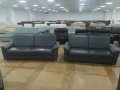 Нови Сиви кожени дивани "ТОТО" - тройка и двойка, снимка 1 - Дивани и мека мебел - 39393514