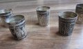 Стар комплект сребърни чашки , снимка 4