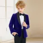 LOLANTA Boys Velvet Suit, 4 части комплект за момчета, включващ официален смокинг за сватба и парти, снимка 2