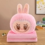 3в1 Плюшена играчка Labubu – одеяло, възглавница и раничка, снимка 8