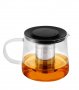Стъклена кана за чай с цедка,термоустойчиво стъкло Елеком ЕК-ТР100-1000мл., снимка 4
