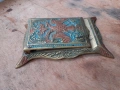Стар тефтер за бележки бронз емайл двуглав орел, снимка 2