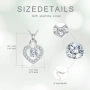Ново Сребърно колие 925 със сърце и Moissanite камък подарък жена бижу, снимка 6
