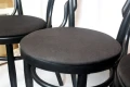 Дървени трапезни столове мека седалка черни, снимка 2
