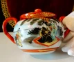 Захарница японски порцелан Kutani,злато. , снимка 2