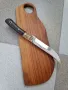 Мезеджийски нож в комплект с орехова дъска от марка KD handmade knives ловни ножове, снимка 2
