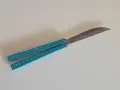 Baliplus Barebones Balisong (Tanto) – Пеперуда, Циан, снимка 5