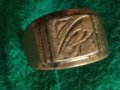 Пръстен стар бронзов РЪЧНА ИЗРАБОТКА РЕТРО ОРНАМЕНТИКА 2851, снимка 3