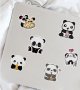 50 бр панда самозалепващи лепенки стикери за украса декор картонена торта, снимка 5
