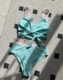 Дамски бански костюм от серията Rainbow Ribbon с висока талия от две части, 5цвята , снимка 11