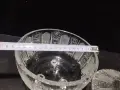 кристална бонбониера купа с капак , снимка 2