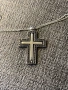 Кръст бяло злато и диаманти, снимка 2