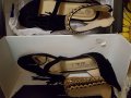 Дамски сандали естествена кожа черно и златно ESMARA, снимка 7