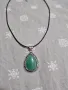 Ново колие медальон зелен авантюрин жълт яспис, снимка 4