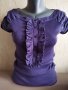 Красива блузка, цвят лавандула, снимка 1 - Тениски - 37034781