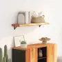 vidaXL Стенен рафт, 70x30x3,8 см, правоъгълен, масив акация, жив ръб, снимка 2