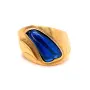 Златен пръстен със сапфир 9,6гр. размер:56 14кр. проба:585 модел:4917-1, снимка 1