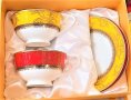 Комплект луксозни чаши за чай и кафе от костен порцелан, снимка 15