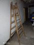 Двойна стълба, дървена бояджийска стълба , снимка 2