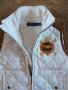 Polo Ralph Lauren Equestrian Vest Suede Trim White Quilted Full Zip - страхотен дамски елек , снимка 3