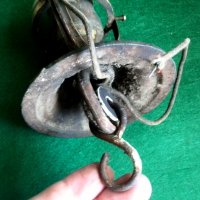 Стара фасунга с носач за абажур месинг лампа фенер полилей, снимка 4 - Антикварни и старинни предмети - 37413051