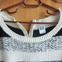 пуловер черно и бяло с цип, снимка 3 - Блузи с дълъг ръкав и пуловери - 37372428