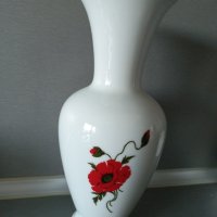Баварска  ръчно нарисувана порцеланова  ваза, снимка 2 - Вази - 44195153
