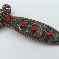 Ретро брошка щипка за шал вратовръзка филигран, снимка 14 - Антикварни и старинни предмети - 29583002