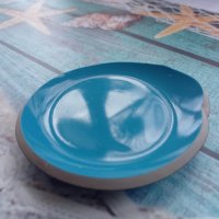 оригинална керамична чинийка с неправилна форма, закупена от изложение в Париж., снимка 2 - Декорация за дома - 40524969
