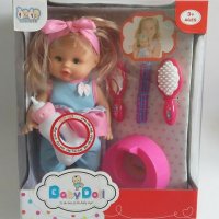 Детска играчка Говорещо бебе с аксесоари - момиче, снимка 1 - Кукли - 31142561