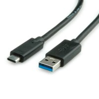 Кабел USB-A към USB Type C 3.1 Roline 11.02.9011 Черен 1m, USB-A към USB Type C M/M, снимка 2 - USB кабели - 31315747