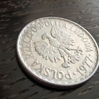 Mонета - Полша - 1 злота | 1977г., снимка 2 - Нумизматика и бонистика - 31805219