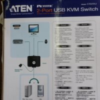 Продавам USB KVM Switch ATEN КВМ Суич, снимка 6 - Кабели и адаптери - 37601906