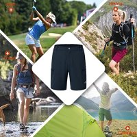 Нови Дамски къси бързосъхнещи шорти с джобове с цип за спорт бягане, снимка 7 - Къси панталони и бермуди - 40608378