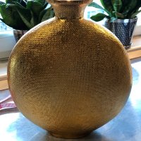 “Златна”плетена ваза,Холандия, снимка 10 - Вази - 30478670