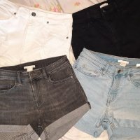 Дамски къси дънки H&M, снимка 1 - Къси панталони и бермуди - 36670565