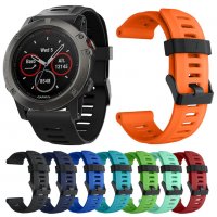 Силиконова каишка 26mm Garmin Fenix 1 2 3 4 HR 5X 6X 7X Plus Pro Solar, снимка 1 - Каишки за часовници - 37776624